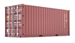 MAR2323-02 - Container maritime de couleur marron 20 pieds