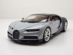 WEL24077ARGENT - Voiture de 2017 couleur gris et bleu – BUGATTI Chiron