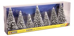 NOC25087 - Déco pour diorama - Sapins enneigés - 7 pièces