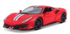 BUR26026 - Voiture de couleur rouge et blanche – FERRARI 488 pista