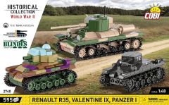 COB2740 - Jeu de construction – 595 pcs - RENAULT R35 VALENTINE IX et PANZER I