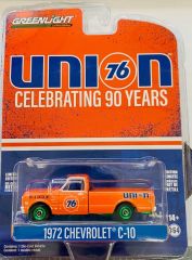 Voiture sous blister 90 ans UNION 76 - CHEVROLET C-10 de 1972 avec jantes vertes