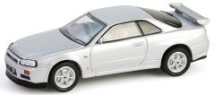 GREEN28160-E - Voiture sous blister 25e anniversaire SKYLINE - NISSAN Skyline GT-R V-SPEC  1999 Argent