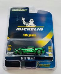 GREEN28160-FVERT - Voiture sous blister 135e Anniversaire MICHELIN - FORD GT 2021 verte