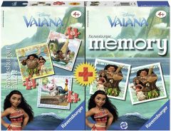 RAV21272 - 3 Puzzles 25,36 et 49 Pièces + Memory du dessin animé VAIANA