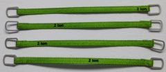 YCC332-2 - Ensemble de 4 sangles de levage verte de 6 cm 2 tonnes