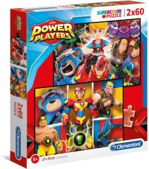 CLE21615 - 2 puzzles Power players – 60 Pièces