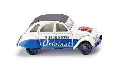 WIK080912 - Voiture blanche/bleue CITROEN 2CV FELDSCHLOSSCHEN