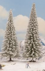 NOC21965 - Sapins de 16 et 18 cm enneigés