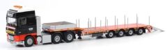 WSI07-1022 - Camion 6x4 DAF XF SSC avec porte engins NOOTEBOOM MULTIWHEELS 4 essieux extensibles