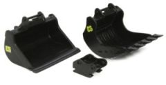 GF27SETB - Set de 2 godet Noir - Squelette et de curage EUROSTEEL