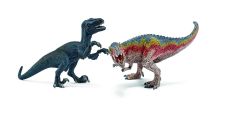 SHL42216 - Figurine des l'univers EL DRADOR - Petits tyrannosaure Rex et vélociraptor