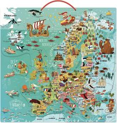 VIL2727 - Jouet en bois magnétique – Carte d'Europe