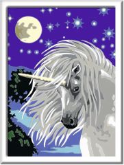 RAV28660 - Élégante Licorne numéro d'art Dimensions : 18 x 24 cm