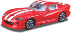 BUR30029 - Voiture de couleur rouge et blanche - DODGE Viper GTS Coupé