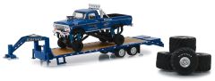 GREEN30054 - Voiture sous blister BIGFOOT N°1 - FORD F-250 1974 Monster Truck avec remorque