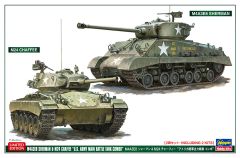 HAW30068 - Maquette à assembler et à peindre - Chars de l'armée Américaine - M4A3E Sherman et M24 Chaffee