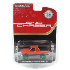 GREEN30365VERT - Voiture sous blister SNO CHASER jantes vertes - CHEVROLET K-10 Scottsdale 4x4 1984