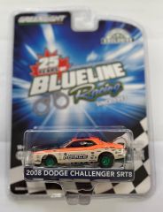 GREEN30369-VERT - Voiture sous blister de la série BLUELINE RACING - DODGE Challenger SRT8 2008 avec jantes vertes