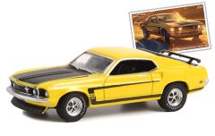 GREEN30373 - Voiture sous blister de la série USPS - FORD Mustang Boss 302 1969