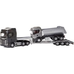 EMEK30613 - Camion de couleur noir avec porte-engin 3 essieux et SCANIA G500 6x4 – SCANIA S 6x4