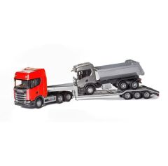 EMEK30615 - Camion rouge avec porte-engin 3 essieux et SCANIA G500 6x4 – SCANIA S 6x4