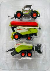 NOREV311665D - Coffret de 3 engins agricole CLAAS -Télescopique , moissonneuse et presse CLAAS