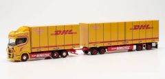 HER314213 - Camion avec remorque 4 essieux JIMMY KARLSSON DHL – SCANIA CS 20 HD 6X2