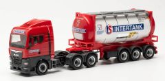 HER314541 - Camion avec porte container INTERTANK - MAN TGX GM 6x2 et container citerne