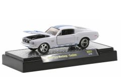 M2M-31500-HS27 - Voiture de 1968 couleur blanc et bleu - FORD Mustang - Custom