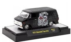 M2M-31500-MJS74 - Voiture sous blister de la série LOWRIDERS - CHEVROLET Van G10 1971 noir
