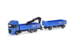 HER315265 - Camion avec grue de chargement et remorque 1+1 essieu REINERT LOGISTIC – IVECO S-Way 6x2
