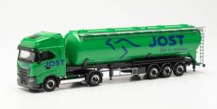 HER315609 - Camion avec semi remorque silo 3 essieux JOST GROUP – IVECO S-WAY GNL 4x2