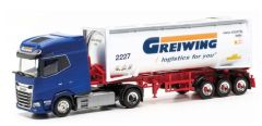 HER315821 - Camion avec semi-remorque 3 essieux silo à pression  GREIWING - DAF XG  4x2