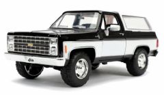 JAD31592 - Voiture de 1980 couleur noire et blanche – CHEVROLET K5 blazer