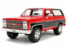 JAD31593 - Voiture de 1980 couleur rouge et noire – CHEVROLET K5 blazer