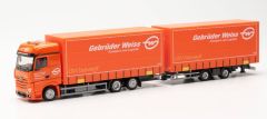Camion porteur avec remorque 2 essieux GEBRUDER WEISS – MERCEDES Actros Bigspace 6x2
