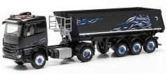 HER316774 - MERCEDES Aroc Classicspace 4x4  avec benne 3 essieux Schitz WAGNER