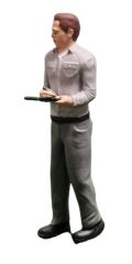 ATLAN32007_GRISC - Figurine avec chemise de couleur gris clair – Chef d'atelier