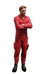 ATLAN32011_ROUGE - Figurine avec cotte de couleur rouge – Mécanicien debout