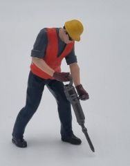 ATLAN32045 - Figurine avec marteau piqueur - Homme de chantier