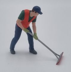 ATLAN32046 - Figurine avec racloir à bitume - Homme de chantier