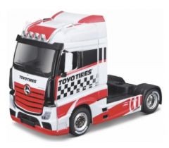 BUR32201 - Camion solo rouge et blanc – MERCEDES actros Gigaspace 4x2