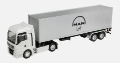WEL32651CREME - Camion de couleur blanc crème avec remorque - MAN TGX XXL 4x2