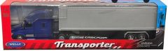 WEL32696BLEU - Camion de couleur bleu avec remorque - FREIGHTLINER Cascadia 6x4