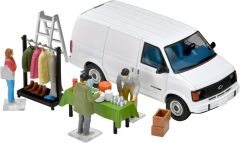 TOM333845 - Diorama avec personnage et accessoire HONDA NSX couleur bleu - Terrasse en café