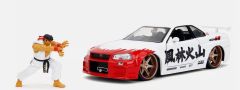 JAD35114 - Voiture du film STREET FIGHTER avec figurine - NISSAN Skyline GT-R R34