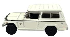 GREEN35310-C - Voiture sous blister de la série ALL-TERRAIN - JEEP Jeepster Commando de 1971 couleur Blanche