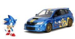 JAD35871 - Voiture avec figurine SONIC - SUBARU Impreza WRX STI de 2012 couleur bleu