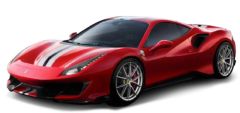 BUR36052RO - Voiture de couleurs blanche et rouge - FERRARI 488 Pista